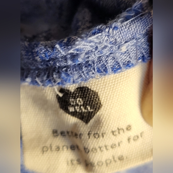 Madewell Blue Boxy Short Sleeve 'Daily Shirt in Textural Stripe' - Size XS - Picture 7 of 8